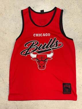 Chicago Bulls NBA Ultra Game Men's Mesh Tank Top Jersey Red Large